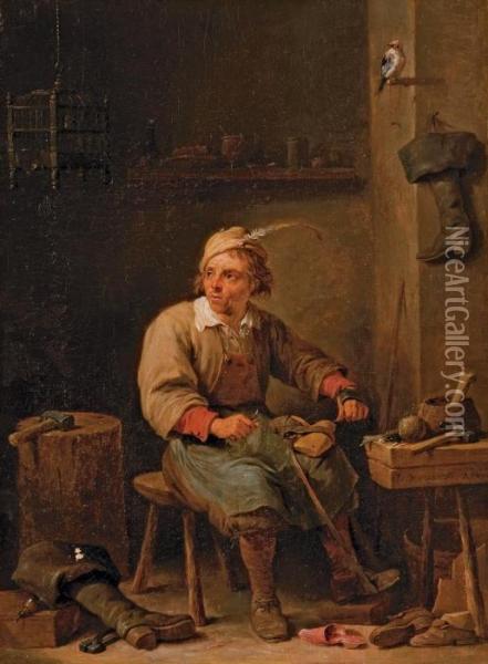 Le Savetier Oil Painting - David The Younger Teniers