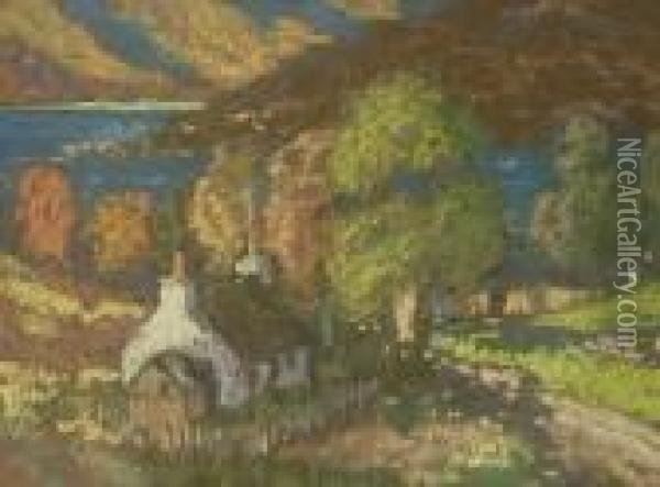 Cottage By The Gareloch Oil Painting - James Wright