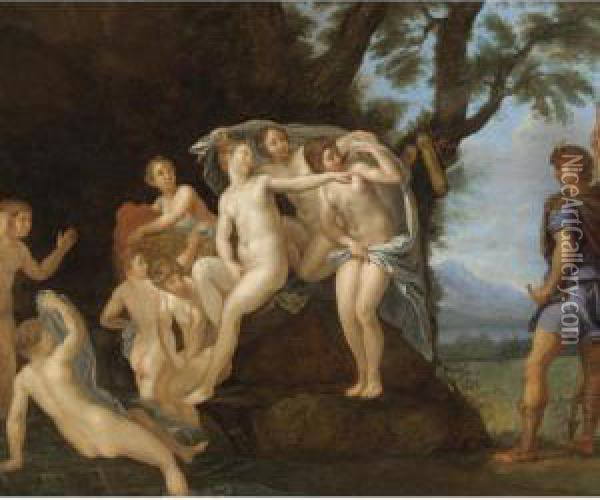 Diana And Actaeon Oil Painting - Francesco Albani