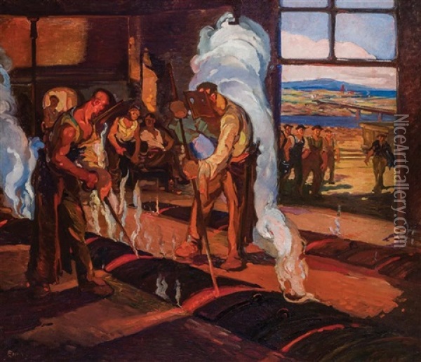 Industrial Scene Oil Painting - George Pearse Ennis