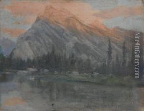 Sunlit Mountain Top Oil Painting - Norman Garstin