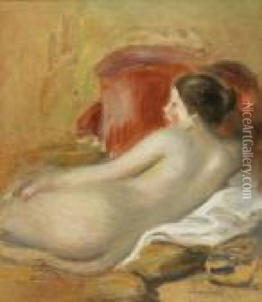 Modele Allonge Oil Painting - Pierre Auguste Renoir