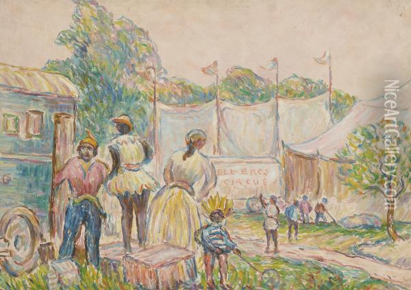 Circus Time Oil Painting - Reynolds Beal