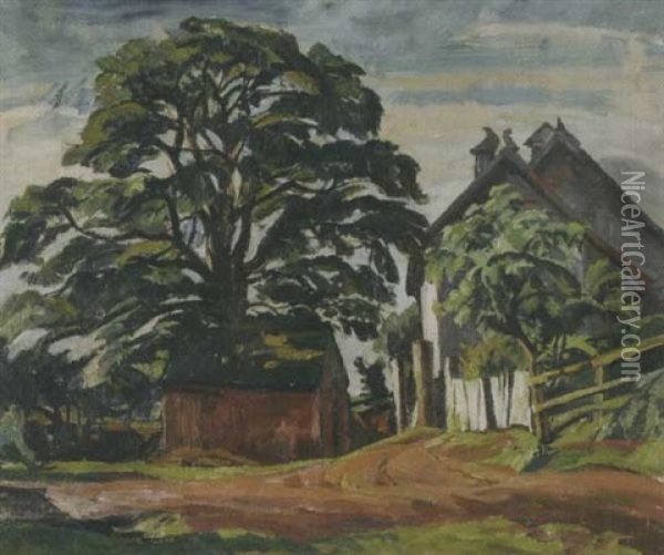 Onnerley Countryside Oil Painting - Edgar Rowley Smart