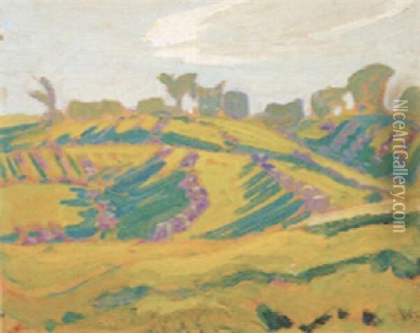 Wheat Stocks And Shadows, Thornhill Oil Painting - James Edward Hervey MacDonald