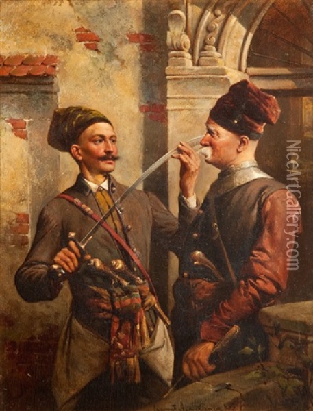 U Platnerza Oil Painting - Zygmunt Ajdukiewicz
