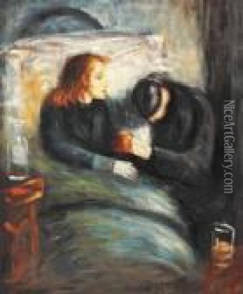 The Sick Child Oil Painting - Edvard Munch