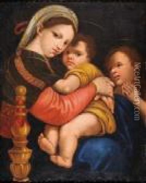 La Madone A La Chaise Oil Painting - Raphael (Raffaello Sanzio of Urbino)