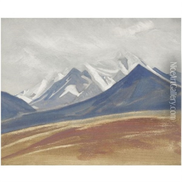 Mountain Landscape Oil Painting - Nikolai Konstantinovich Roerich