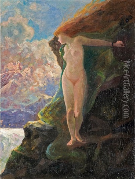 Andromeda Oil Painting - Adam Pelcynski