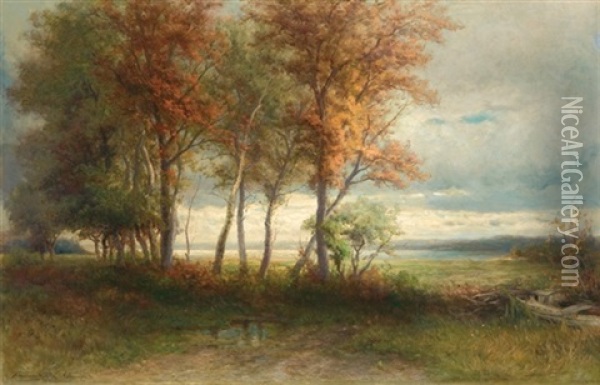 A Glimpse Of The Bay Oil Painting - Hendrik Dirk Kruseman van Elten