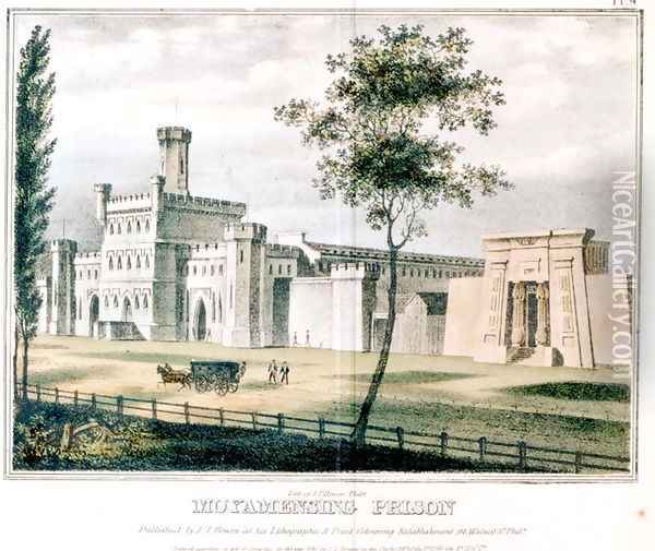 Moyamensing Prison, Philadelphia, 1840 Oil Painting - John Caspar Wild