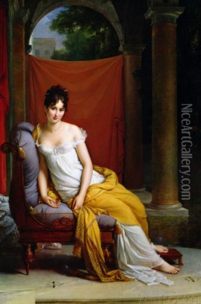 Portrait of Madame Recamier 1777-1849 2 Oil Painting - Baron Francois Gerard