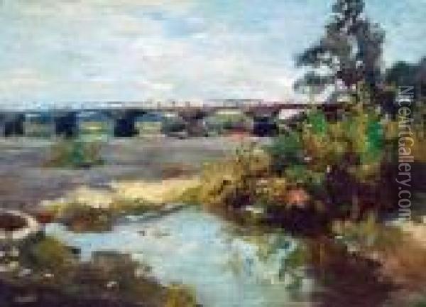 Most Na Skawie Kolo Zatora Oil Painting - Stanislaw Kamocki