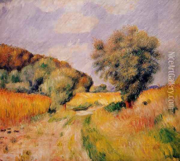 Fields Of Wheat Oil Painting - Pierre Auguste Renoir