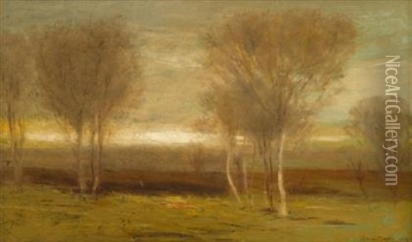Evening Landscape Oil Painting - John Francis Murphy