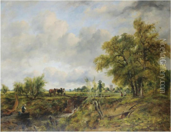 The Vale Of Dedham Oil Painting - Frederick Waters Watts
