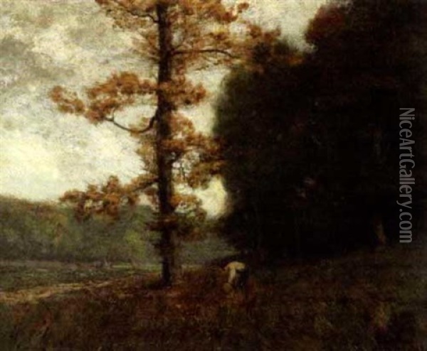 Woodland Scene Oil Painting - Franklin B. De Haven