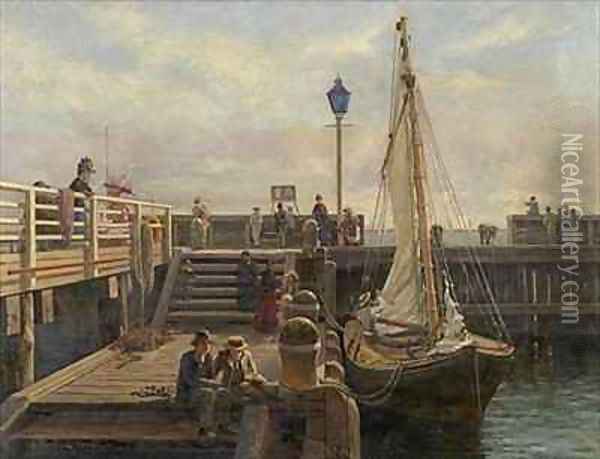 St. Kilda Pier Oil Painting - Arthur Snr. Boyd
