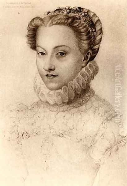 Elizabeth of Austria, Queen of France (1554-92) oil painting ...