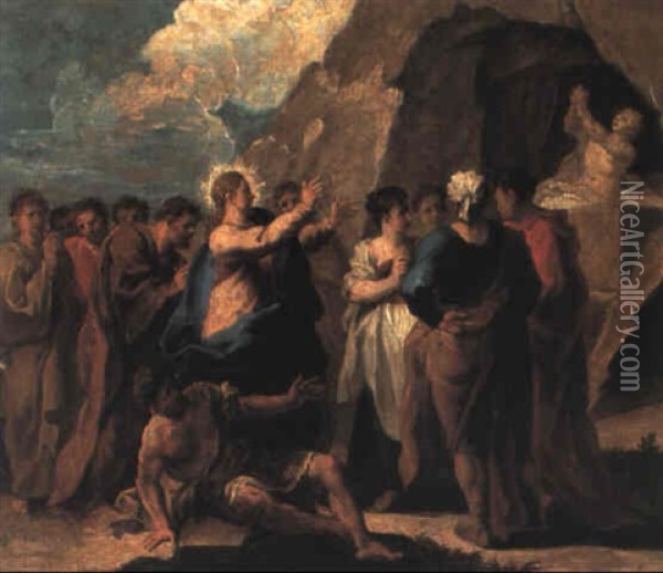The Raising Of Lazarus Oil Painting - Sebastiano Ricci