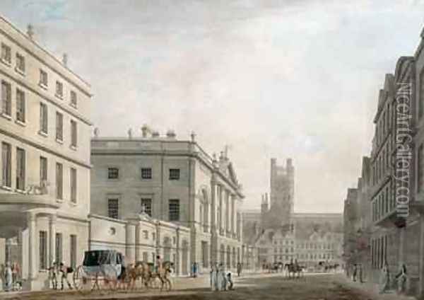 The High Street Bath 1777 Oil Painting - Thomas Malton, Jnr.