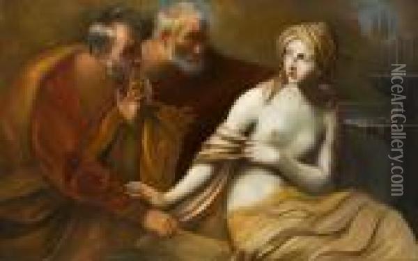 Suzanne Et Les Vieillards Oil Painting - Guido Reni