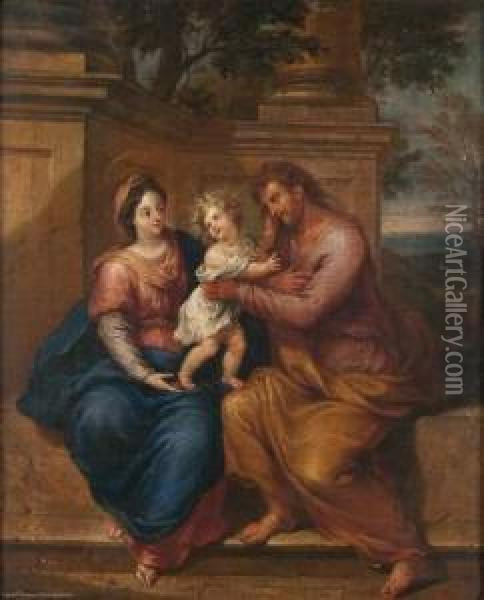 La Sainte Famille Oil Painting - Francois Marot