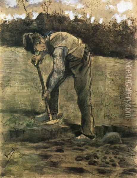 A Digger Oil Painting - Vincent Van Gogh