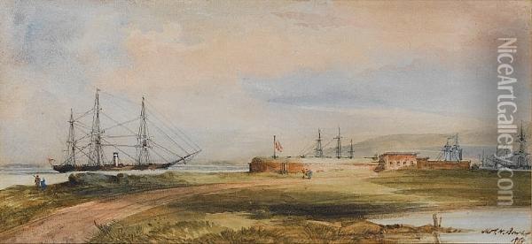 Chavonne Battery, Cape Town Oil Painting - Thomas William Bowler