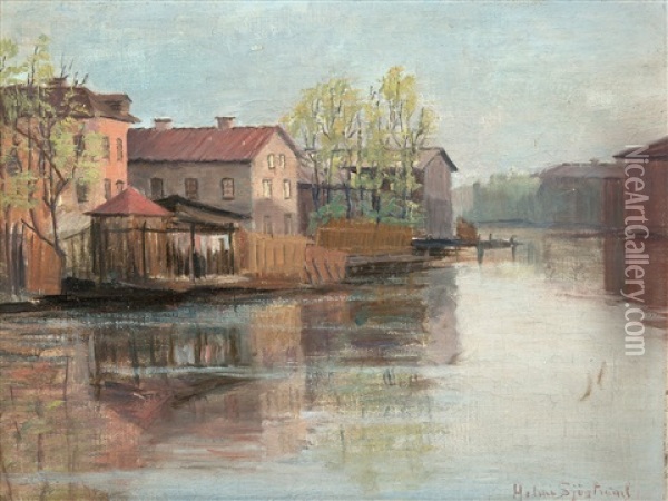 River View Oil Painting - Helmi Sjoestrand