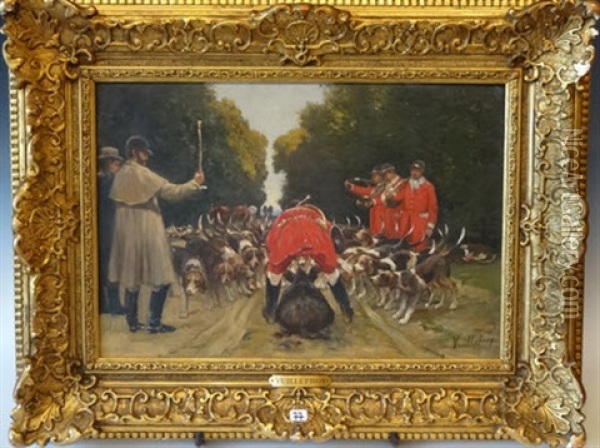 La Curee Oil Painting - Felix Dominique De Vuillefroy