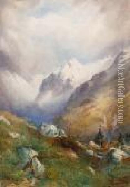 The Silberhorn, Switzerland Oil Painting - Edward Theodore Compton