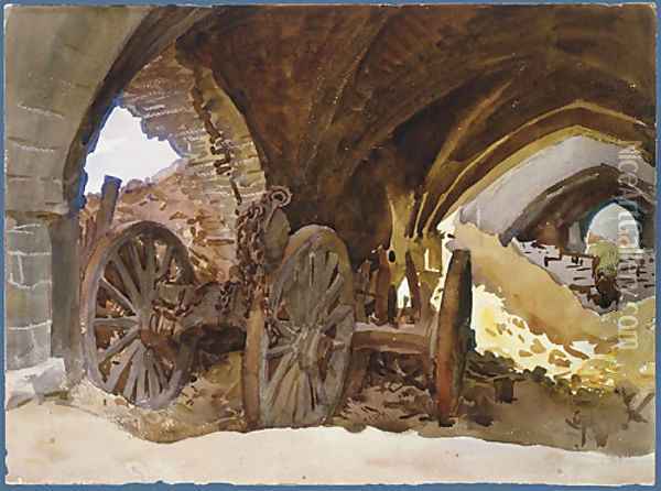 Wheels in Vault 1918 Oil Painting - John Singer Sargent