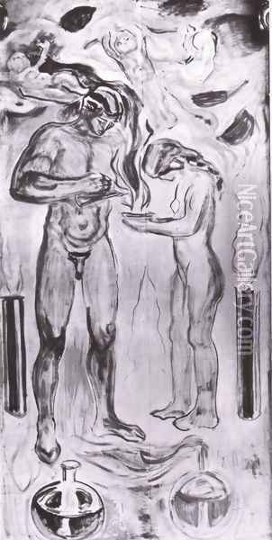 la chimie 1909 Oil Painting - Edvard Munch