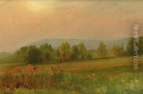 Autumn Landscape Oil Painting - Albert Bierstadt