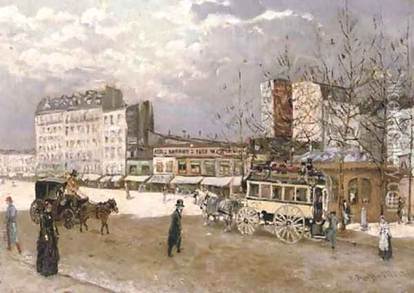 Place Blanche, Boulevard Clichy Oil Painting - Jean-Francois Raffaelli