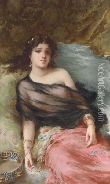 A Middle-eastern Beauty Oil Painting - Gaetano de Martini
