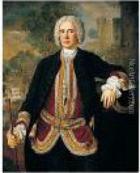 Portrait Of William Fitzmaurice (1694-1747), 2nd Earl And 21st Baron Of Kerry Oil Painting - Stephen Slaughter