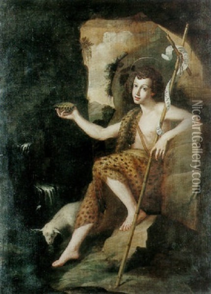 Saint John The Baptist In The Wilderness Oil Painting - Cesare Dandini