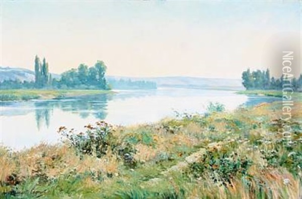 View Of A Lake Oil Painting - Marcel Cogniet