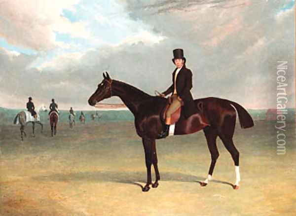 The Marquess of Exeter's Galata with her trainer Job Marson up Oil Painting - John Frederick Herring Snr