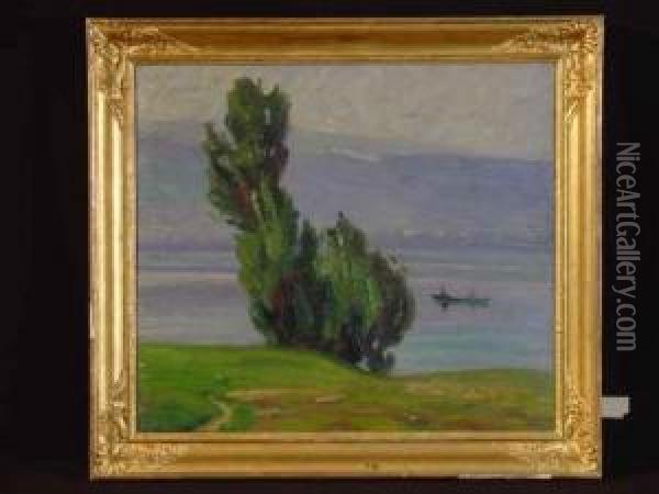 Am Bodensee Oil Painting - Wilhelm Volz
