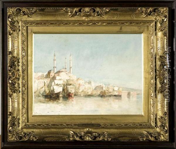 Porto Orientale Oil Painting - Alberto Pasini
