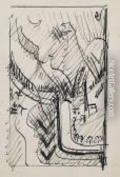 Blick Ins Landwassertal (tinzenhorn) Oil Painting - Ernst Ludwig Kirchner