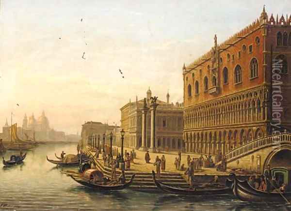 Il Bacino di San Marco, Venice Oil Painting - Victor Vervloet