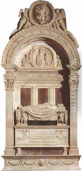 Tomb of Leonardo Bruni Oil Painting - Bernardo Rossellino