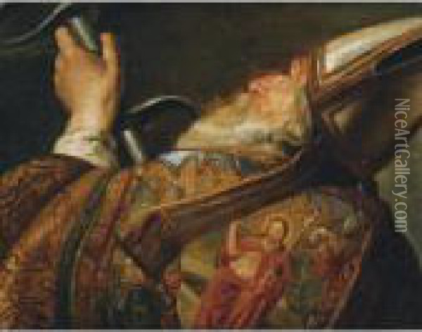St. Erasmus Oil Painting - Gaspar De Crayer