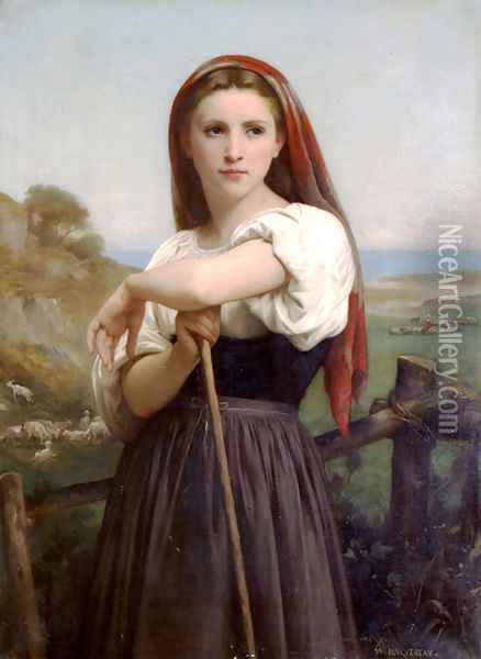 Jeune Bergere 1868 Oil Painting - William-Adolphe Bouguereau