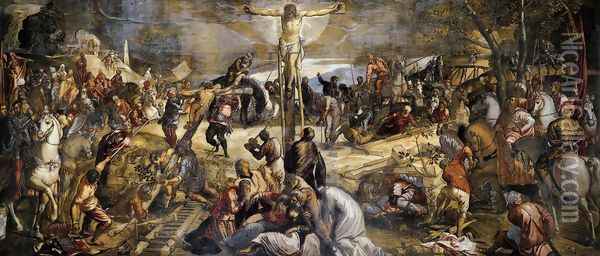 Crucifixion 1565 Oil Painting - Jacopo Tintoretto (Robusti)